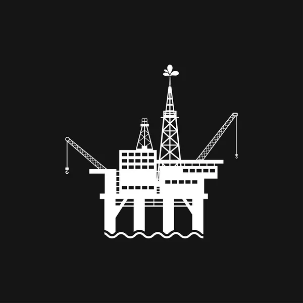 Oil platform iconfuel production logo, illustration, vector sign symbol for design — Stock Vector