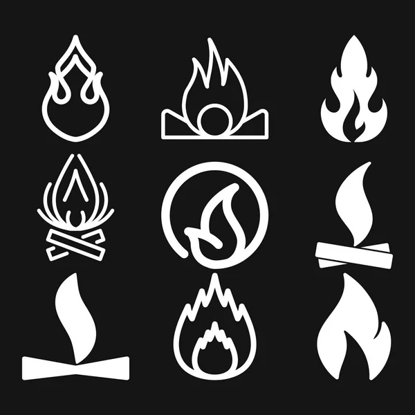 Feuer-Symbol-Vektor. Symbol-Illustration für Logo-Design — Stockvektor