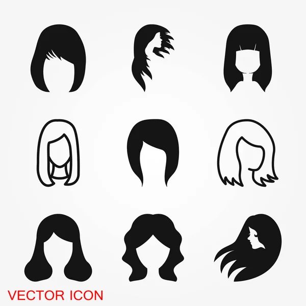 Hair salon icon logo, vector illustration, sign symbol for design — Stock Vector
