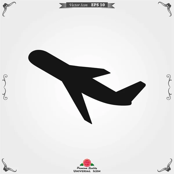 Plane icon on white background, airplane vector Illustration — Stock Vector