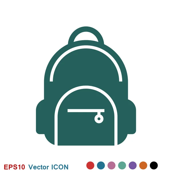 Backpack solid icon. Luggage symbol design, designed for web and app. Eps 10 — Stock Vector