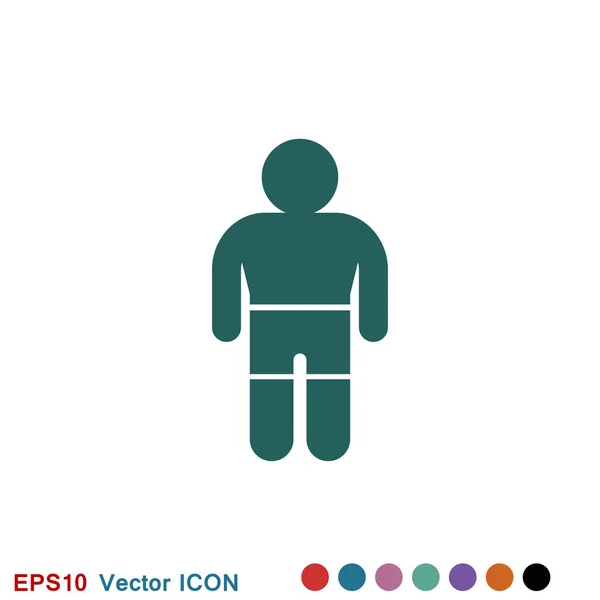 Body icon in flat minimal design. Concept illustration for web site. Sign, symbol, element. — Stock Vector