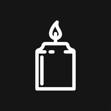 Mum vektör simgesi. Işık konsepti. Kutlama, tatil, dekorasyon gibi konularda kullanılabilir. Mumlar simgeleri