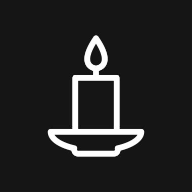 Mum vektör simgesi. Işık konsepti. Kutlama, tatil, dekorasyon gibi konularda kullanılabilir. Mumlar simgeleri