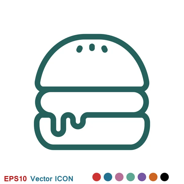 Burger icône vecteur de restauration rapide réglé pour UI et UX, site Web ou application mobile — Image vectorielle