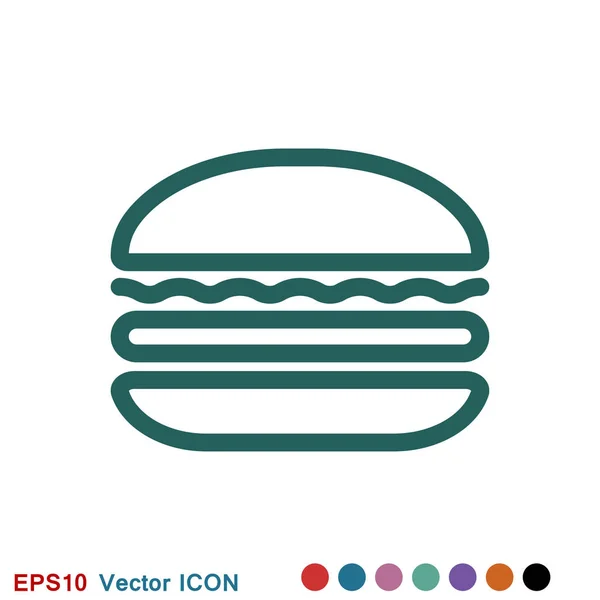 Burger icon vector of fast food set for UI and UX, website or mobile application — Stock Vector