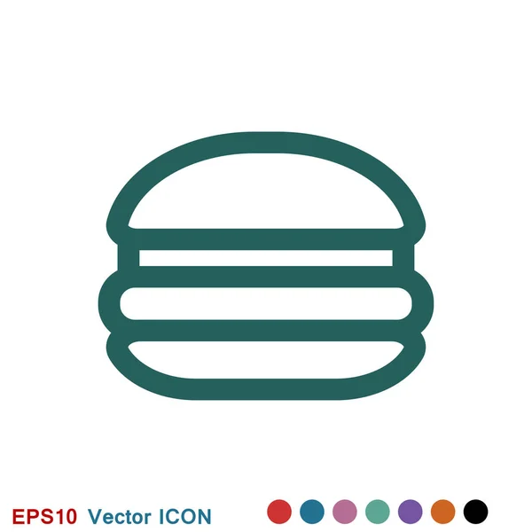 Burger icône vecteur de restauration rapide réglé pour UI et UX, site Web ou application mobile — Image vectorielle