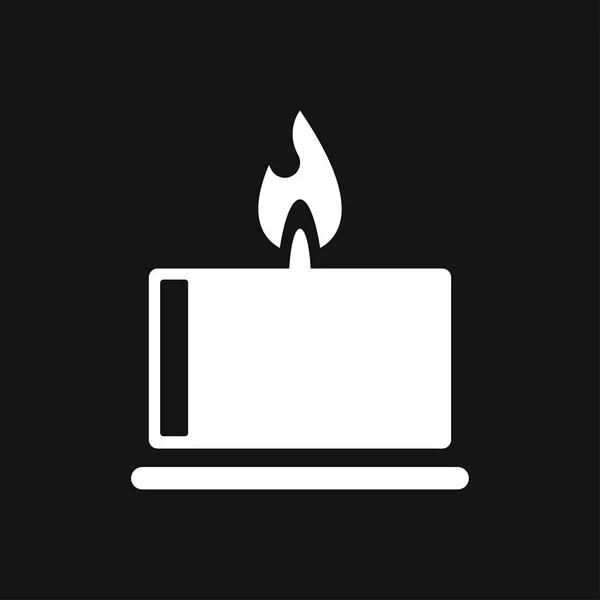 Icono de vector de vela. Concepto ligero. Se puede utilizar para temas como celebración, vacaciones, decoración. Iconos de velas — Archivo Imágenes Vectoriales