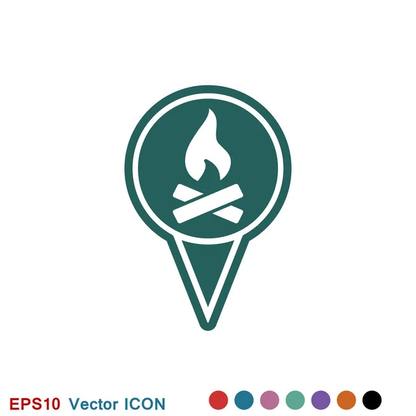 Icône de camping vectoriel à utiliser pour l'interface utilisateur web et mobile, éléments de camping — Image vectorielle