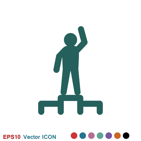 Champion vector icon, flat design for web or mobile app, award symbol. — Stock Vector