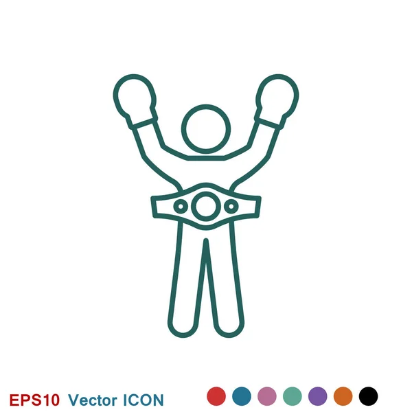 Champion vector icon, flat design for web or mobile app, award symbol. — Stock Vector