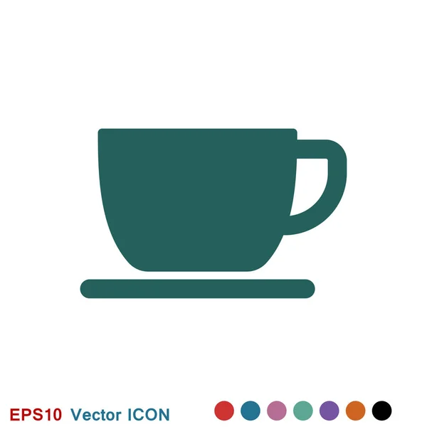 Ícone xícara de café. Café bebida vetor símbolo web ilustração . —  Vetores de Stock