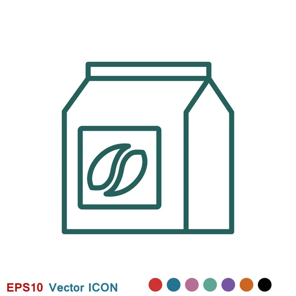 Icône de grain de café. Illustration vectorielle plate isolée sur fond . — Image vectorielle