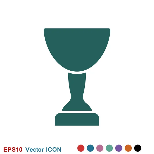 Coupe trophée icône vectorielle. Symbole de silhouette de compétition sportive . — Image vectorielle