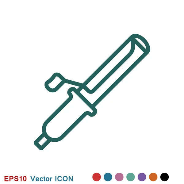 Icona del vettore curler. Elementi di bellezza, trucco, cosmetici in stile piatto icone — Vettoriale Stock