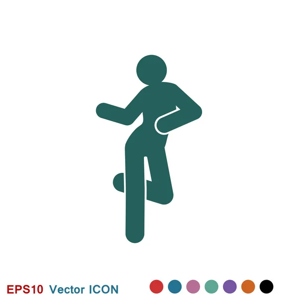 Dancing vector icon. Illustration on background, people dance — Stock Vector