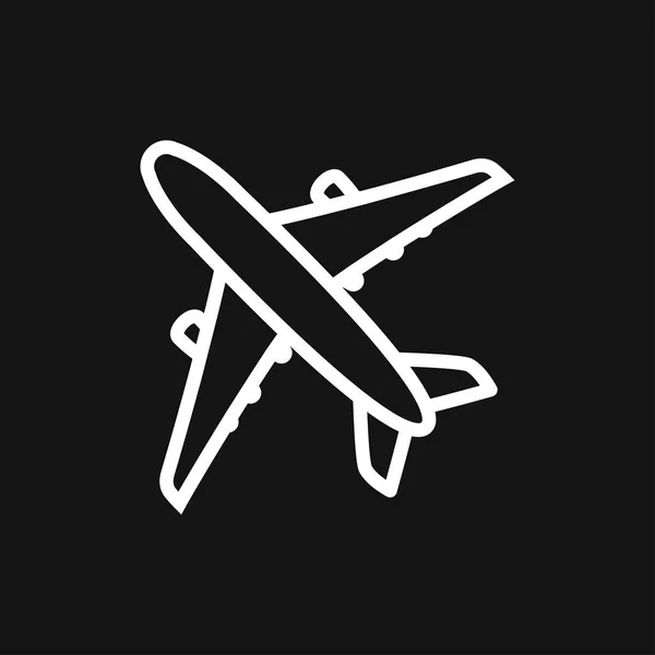 Το εικονίδιο αεροπλάνο σε άσπρο φόντο, αεροπλάνο διανυσματικά εικονογράφηση — Διανυσματικό Αρχείο