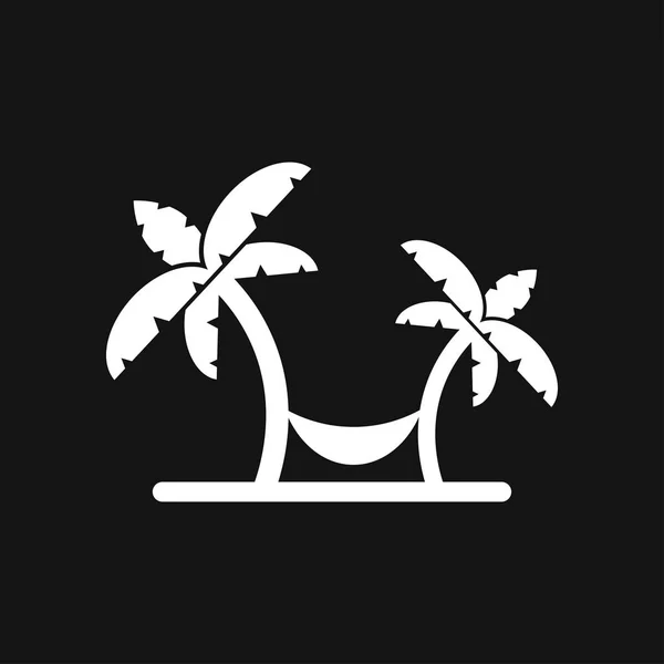 Ikona pláže vektor dovolené a cestovního ruchu, letní symbol — Stockový vektor