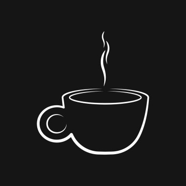 Kahve fincanı simge. Kahve içecek vektör simge stok web çizim.