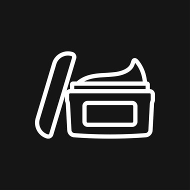 Yüz kremi vektör simgesi. Kozmetik krem işareti.