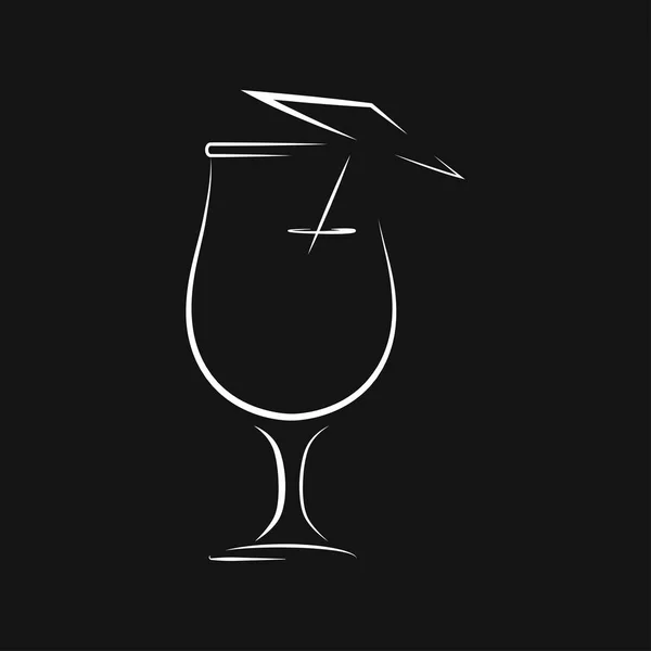 Cocktail pictogram vector, pictogram geïsoleerd op de achtergrond. Symbool, afbeelding van het logo. — Stockvector