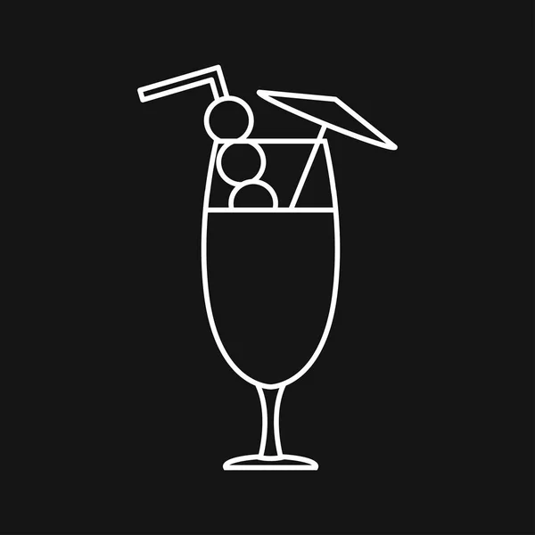 Cocktail ikonen vektor, piktogram isolerad på bakgrunden. Symbol, logotyp illustration. — Stock vektor