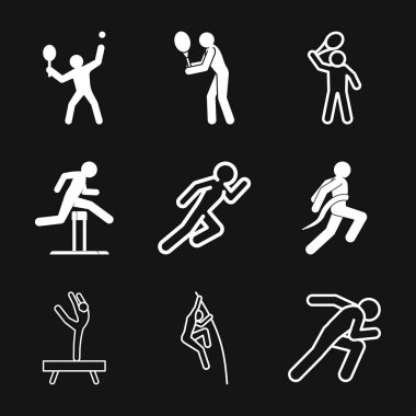 Arka plan vektör illüstrasyon izole atlet simgesi