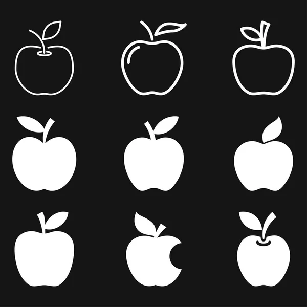Apple Icon v módním plochém stylu izolovaně na pozadí. — Stockový vektor