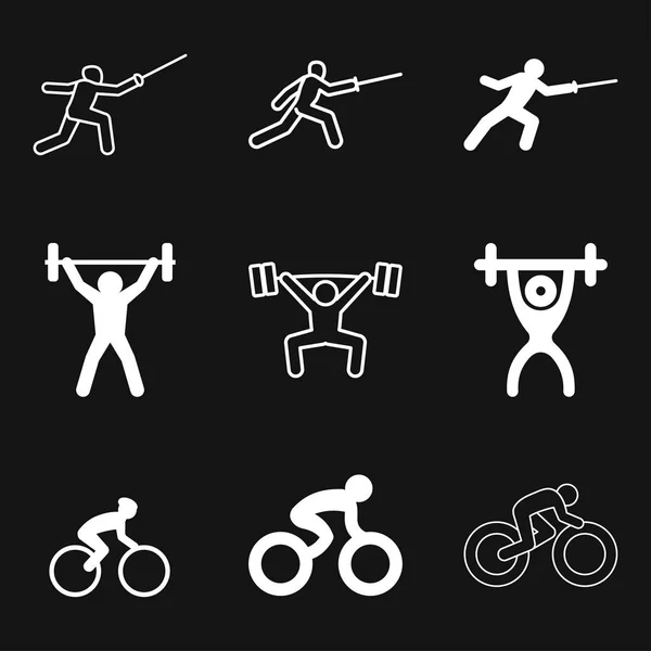 Иконка спортсмена выделена на фоне векторной иллюстрации — стоковый вектор