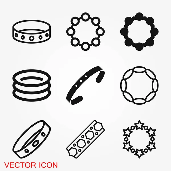 Icono de pulsera. Icono de joyería. Diseño gráfico de calidad premium . — Vector de stock