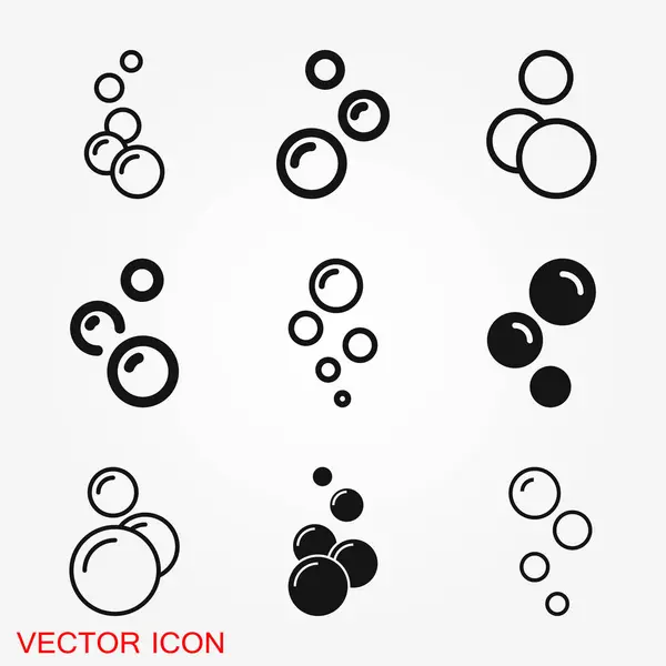 Icono de burbuja aislado en el fondo. Jabón o icono del agua — Vector de stock