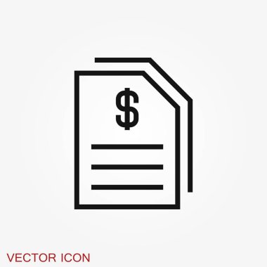 Muhasebe vektör simgesi. İş ve finans sembolü