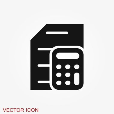 Muhasebe vektör simgesi. İş ve finans sembolü