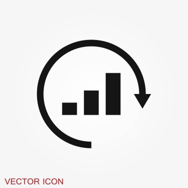 Analitik simgesi. Vektör illüstrasyon stili düz ikonik semboldür