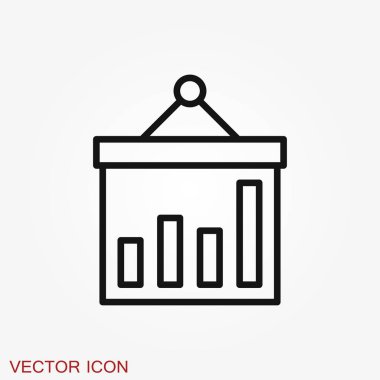 Analitik simgesi. Vektör illüstrasyon stili düz ikonik semboldür