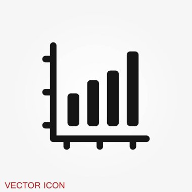 Analitik simgesi. Vektör illüstrasyon stili düz ikonik semboldür