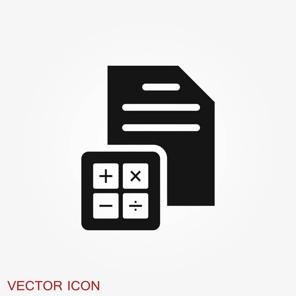 Icono de vector contable. Símbolo comercial y financiero — Vector de stock