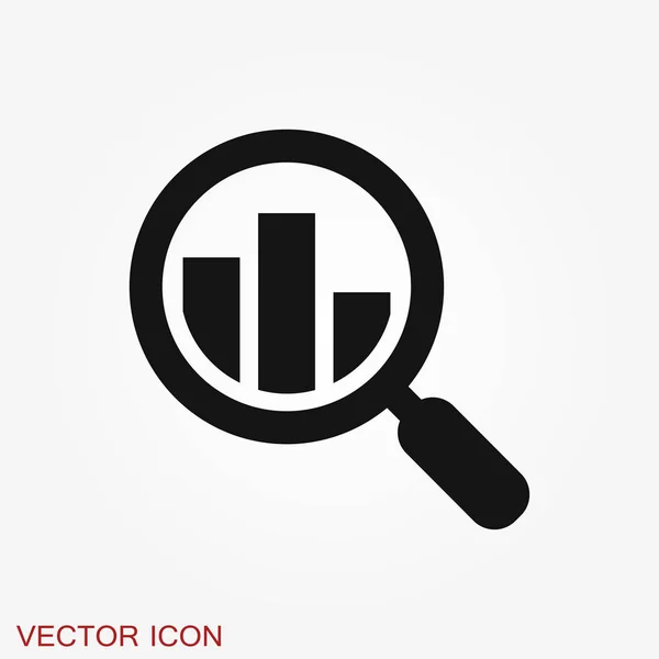 Ikonę Analytics. Wektor styl ilustracji jest płaski symbol ikony — Wektor stockowy