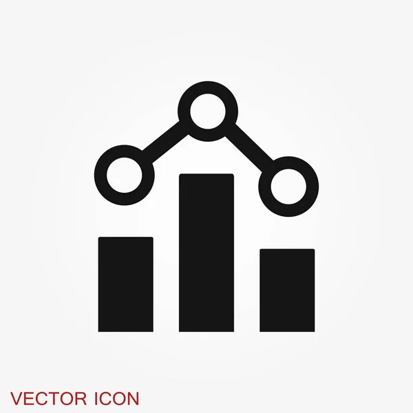 Ícone de análise. Estilo de ilustração vetorial é símbolo icônico plano — Vetor de Stock
