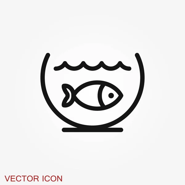 Aquarium Fisch Vektor-Symbol. flache Aquarienfische für Ihr Design. — Stockvektor