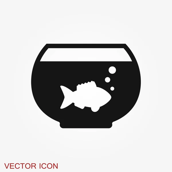 Aquarium Fisch Vektor-Symbol. flache Aquarienfische für Ihr Design. — Stockvektor