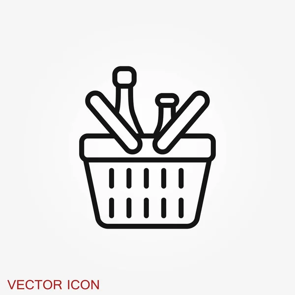 Bolsa de compras vector icono. Estilo de diseño plano . — Archivo Imágenes Vectoriales