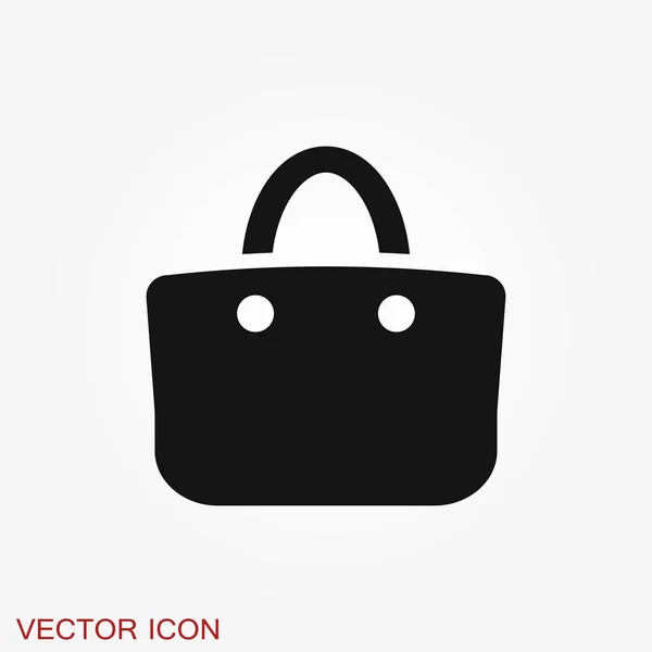 Shopping bag icon vector. Flat design style. — Stock Vector