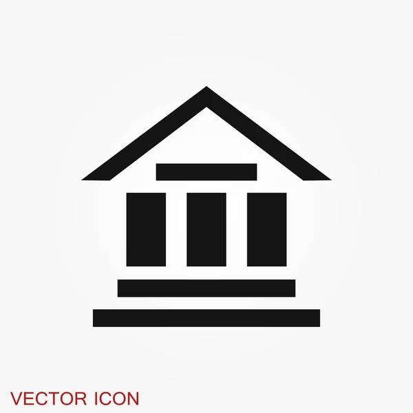 Templat desain ikon bank. Ikon vektor, simbol - Stok Vektor
