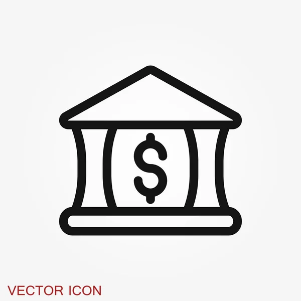 Plantilla de diseño de icono bancario. Icono del vector, símbolo — Vector de stock