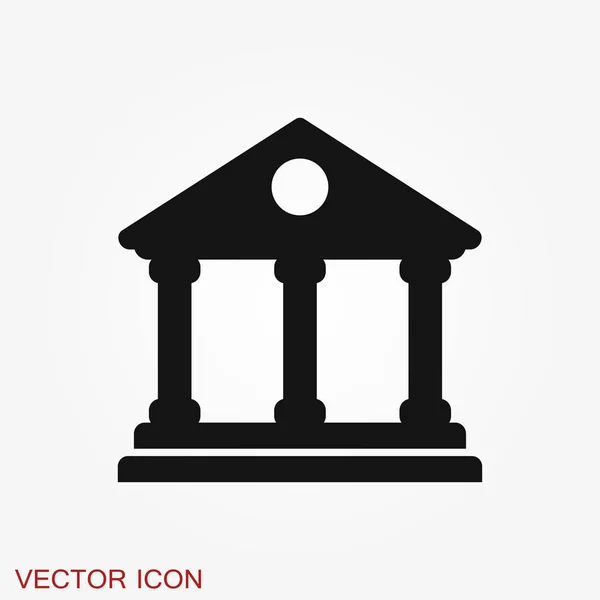 Modèle de conception d'icône de banque. Icône vectorielle, symbole — Image vectorielle
