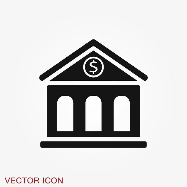 Bank icon design template. Vector icon, symbol — Stock Vector