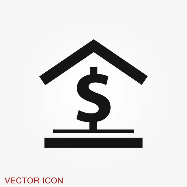 Vorlage für das Design von Banksymbolen. Vektor-Symbol, Symbol — Stockvektor