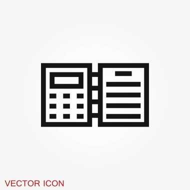 Muhasebe vektör simgesi. İş ve finans sembolü