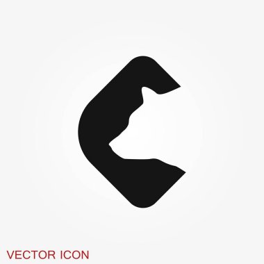 Ayı simgesi. Vektör konsept illüstrasyon tasarımı için.